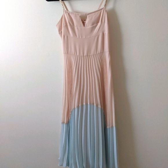 FCUK blue and pink chiffon dress - Picture 1 of 1